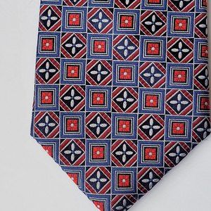 Jos A. Bank Reserve Red Blue White Silk Tie